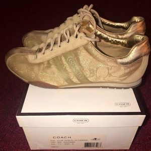 COACH Katelyn Gold 7.5 Sneakers